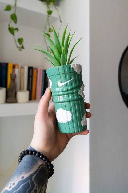 Vaso Nike Sock inspired Verde Salvia Clouds