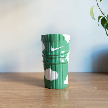 Vaso Nike Sock inspired Verde Salvia Clouds
